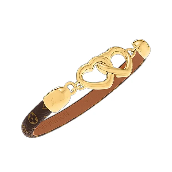 Vòng Đeo Tay Nữ Louis Vuitton LV Say Yes M6758F Màu Nâu - Vàng
