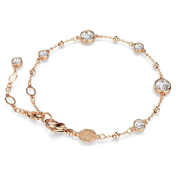 Vòng Đeo Tay Nữ Swarovski Imber bracelet Round Cut, White, Rose gold-tone Plated 5730677 Màu Vàng Hồng