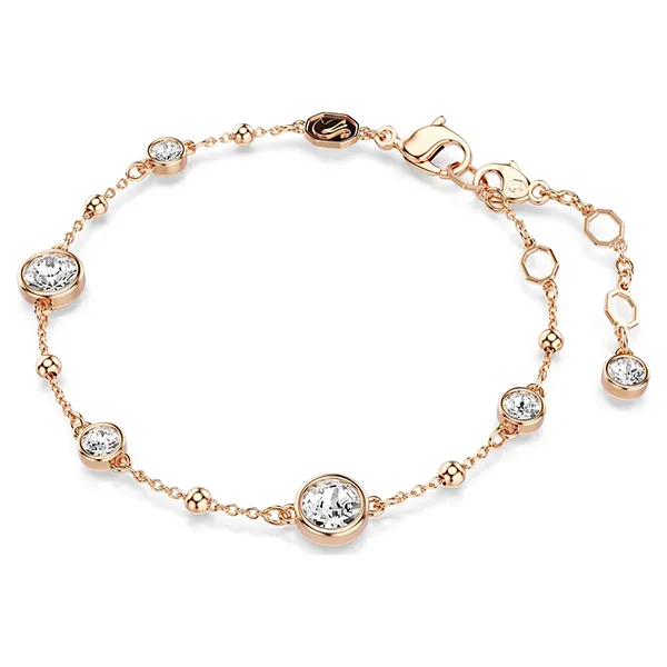 Vòng Đeo Tay Nữ Swarovski Imber bracelet Round Cut, White, Rose gold-tone Plated 5730677 Màu Vàng Hồng