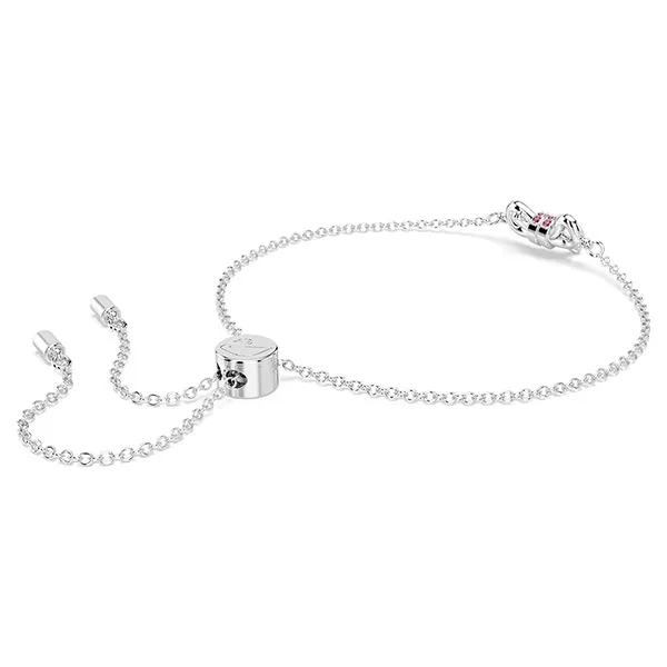 Vòng Đeo Tay Nữ Swarovski Lifelong Bow bracelet Bow, Pink, Rhodium Plated 5723553 Màu Hồng