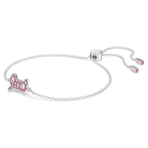 Vòng Đeo Tay Nữ Swarovski Lifelong Bow bracelet Bow, Pink, Rhodium Plated 5723553 Màu Hồng