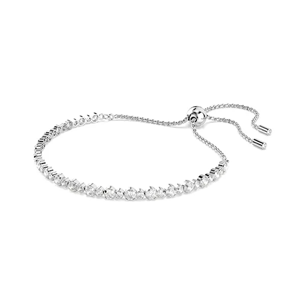 Vòng Đeo Tay Nữ Swarovski Matrix Tennis Bracelet Mixed Round Cuts, White, Rhodium Plated 5677813 Màu Trắng Bạc