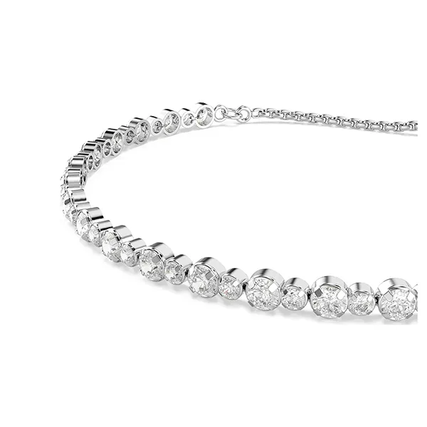Vòng Đeo Tay Nữ Swarovski Matrix Tennis Bracelet Mixed Round Cuts, White, Rhodium Plated 5677813 Màu Trắng Bạc