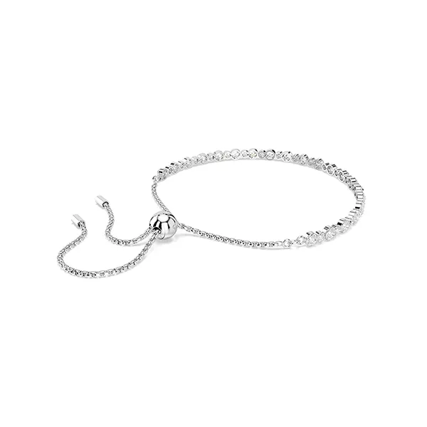 Vòng Đeo Tay Nữ Swarovski Matrix Tennis Bracelet Mixed Round Cuts, White, Rhodium Plated 5677813 Màu Trắng Bạc