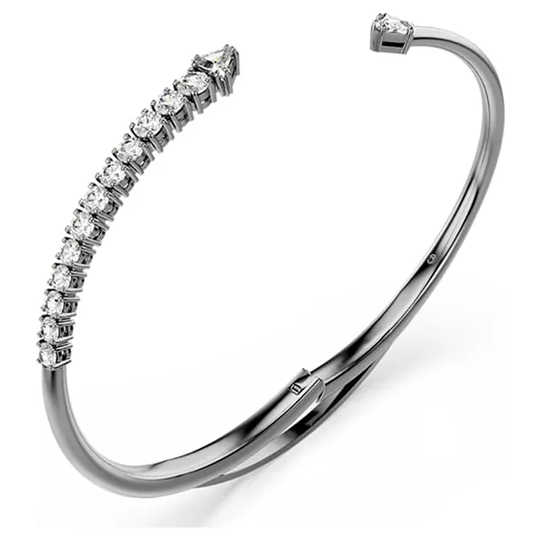 Vòng Đeo Tay Nữ Swarovski Sublima Bangle White, Ruthenium Plated 5723170 Màu Bạc