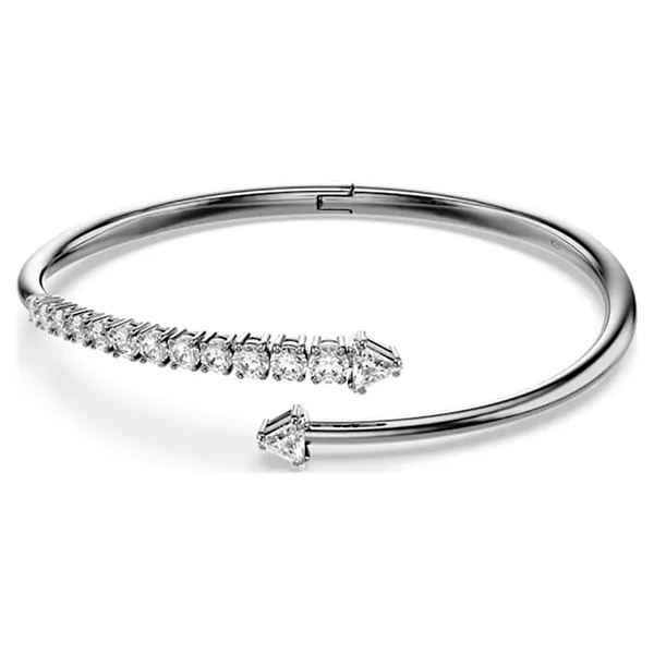 Vòng Đeo Tay Nữ Swarovski Sublima Bangle White, Ruthenium Plated 5723170 Màu Bạc