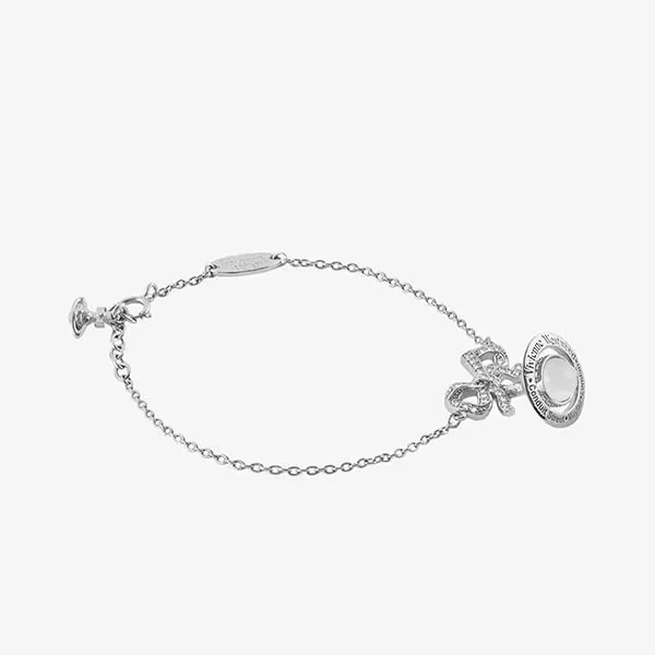 Vòng Đeo Tay Nữ Viviene Westwood Hình Quả Cầu Màu Bạc