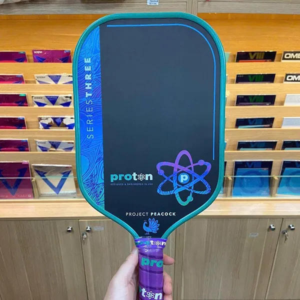 Vợt Pickleball Proton Series 3 Project Peacock Aurora Version Màu Xanh Đen Size 15mm
