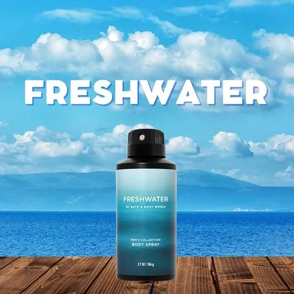 Xịt Thơm Toàn Thân Nam Bath & Body Works Men's Body Spray Freshwater 104g