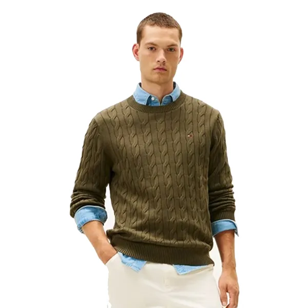 Áo Len Nam Tommy Hilfiger XM05667 - 251 Màu Xanh Rêu Size XS