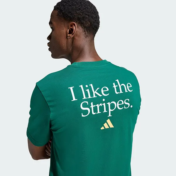 Áo Thun Nam Adidas Graphic I Like The Stripes JZ5022 Tshirt Màu Xanh Green Size L