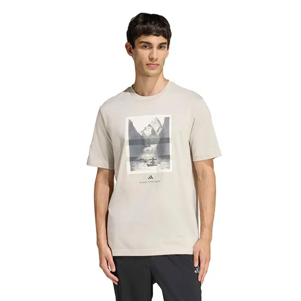 Áo Thun Nam Adidas Outdoor Kayaking Graphic T-Shirt KB2541 Màu Be Nhạt Size 2XL