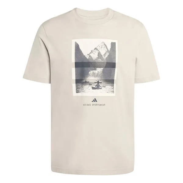 Áo Thun Nam Adidas Outdoor Kayaking Graphic T-Shirt KB2541 Màu Be Nhạt Size 2XL