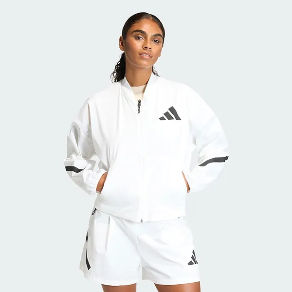 Áo Khoác Bomber Nữ Adidas Z.N.E. Woven KD8507 Màu Trắng Size XS