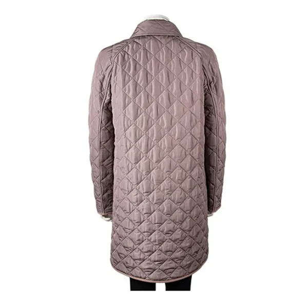 Áo Khoác Dáng Dài Nữ Burberry Tything Quilted Coat 8084201 Màu Xám Hồng Size S