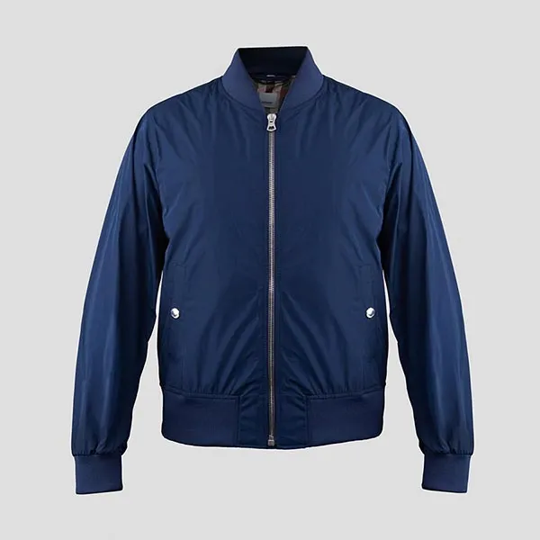 Áo Khoác Nam Burberry Ellon Bomber Zip Up In Navy 8084238 Màu Xanh Navy Size 50