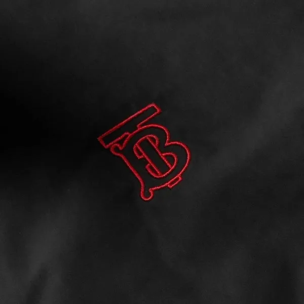 Áo Khoác Nam Burberry In Black Harrington Jacket With TB Logo 8014366 Màu Đen Size 44