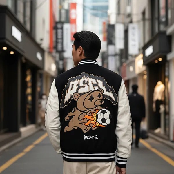 Áo Khoác Nam Disclaimer 24IDS54586 Màu Đen Trắng Size XS