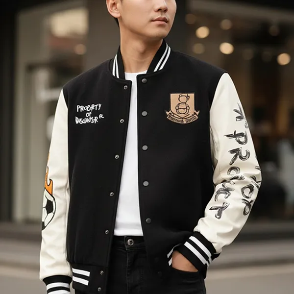 Áo Khoác Nam Disclaimer 24IDS54586 Màu Đen Trắng Size XS