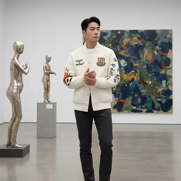 Áo Khoác Nam Disclaimer 24IDS54586LATTE Màu Trắng Size S