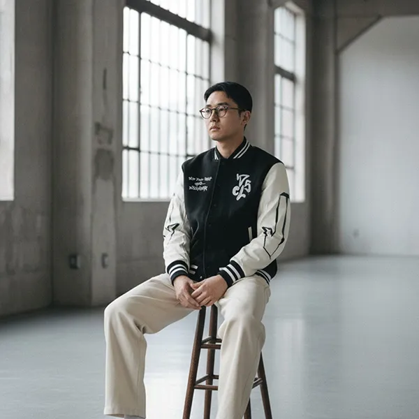 Áo Khoác Nam DISCLAIMER D3Y22T00C-Q11 Màu Đen Trắng Size XS