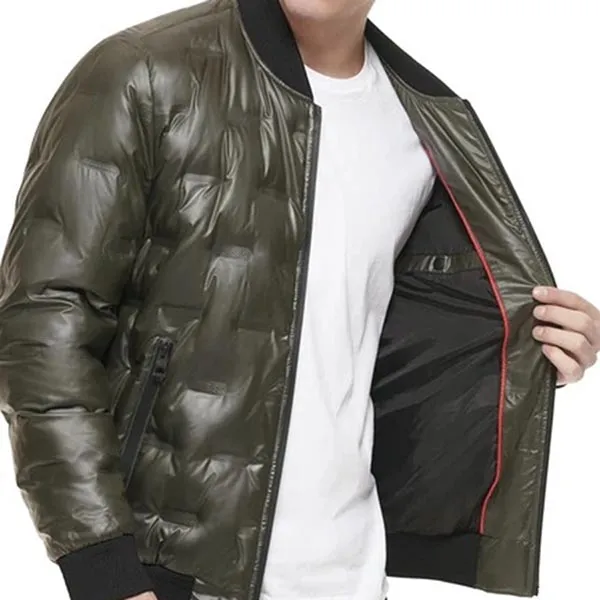 Áo Khoác Nam Guess AP219 - OLV Bomber Jacket Màu Xanh Rêu Size M