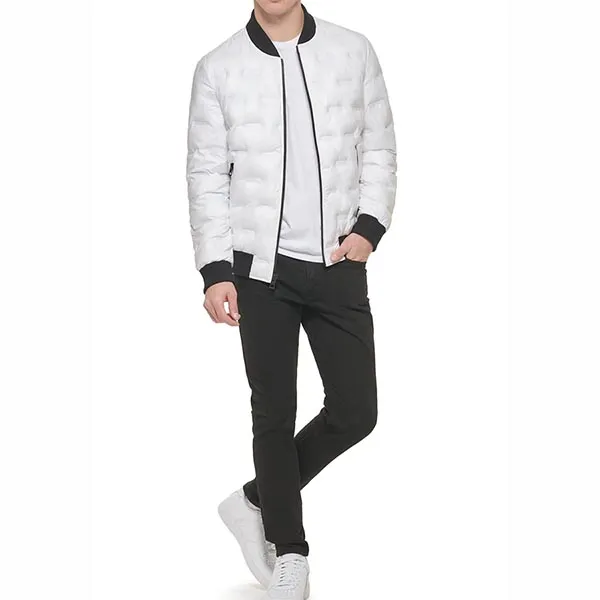 Áo Khoác Nam Guess AP219 - WHT Bomber Jacket Màu Trắng Size M