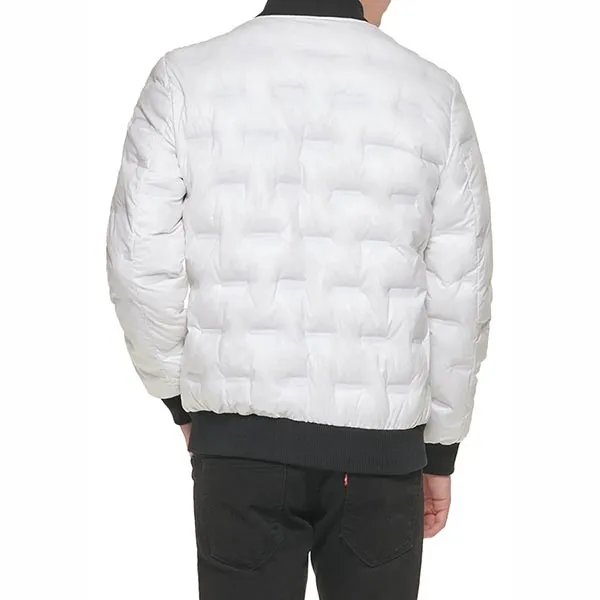 Áo Khoác Nam Guess AP219 - WHT Bomber Jacket Màu Trắng Size M