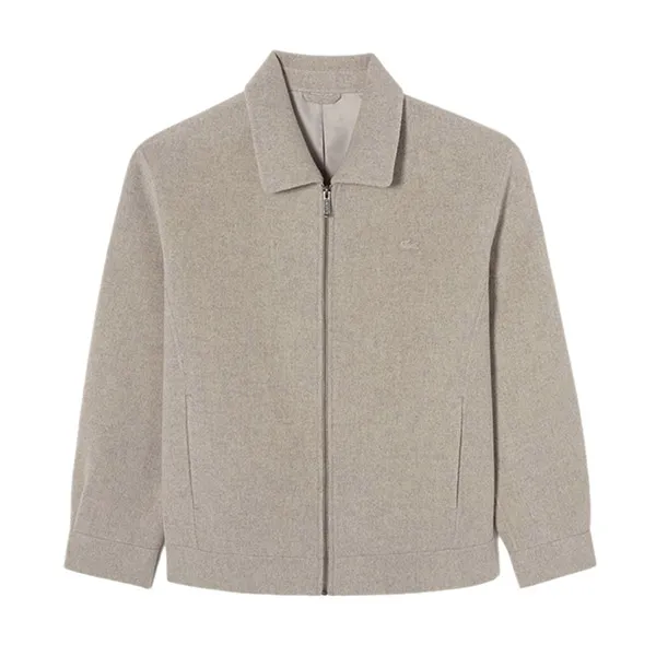 Áo Khoác Nam Lacoste Men's Classic Wool Trucker Jacket BH802E - 02S Màu Be Size 50