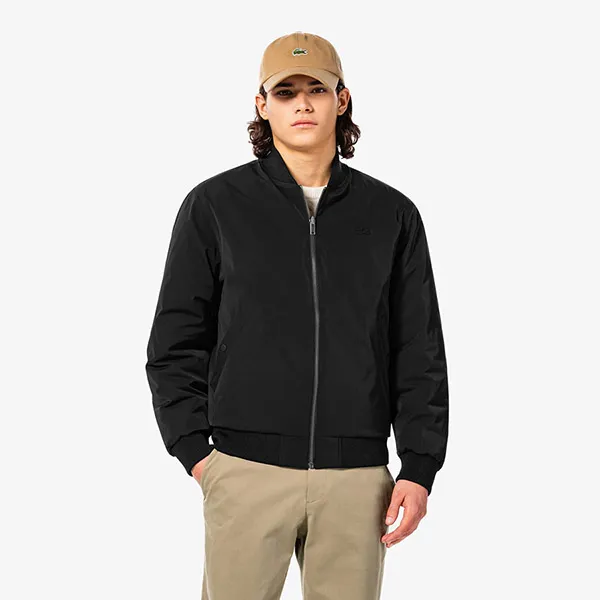 Áo Khoác Nam Lacoste Men's Lightweight Water-Repellent Jacket BH701E - 031 Màu Đen Size 50