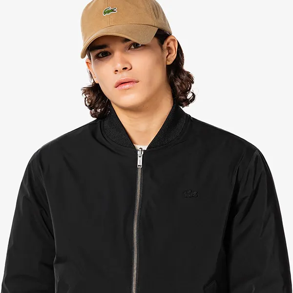Áo Khoác Nam Lacoste Men's Lightweight Water-Repellent Jacket BH701E - 031 Màu Đen Size 50