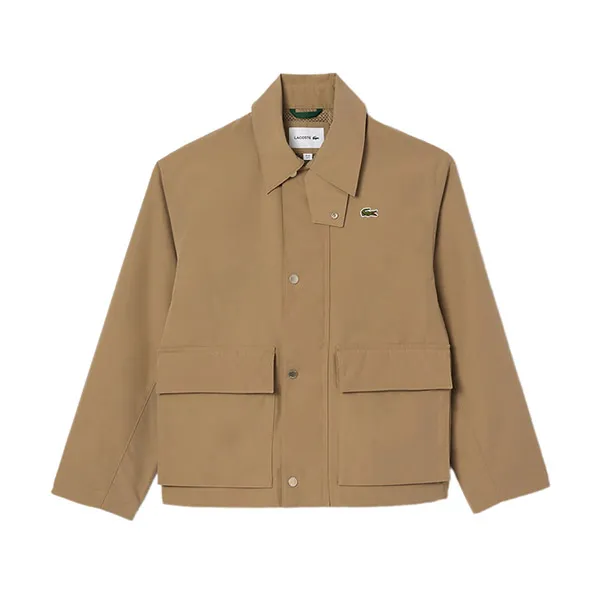Áo Khoác Nam Lacoste Men's Lightweight Water-Repellent Jacket BH7277 - CB8 Màu Beige Size 52