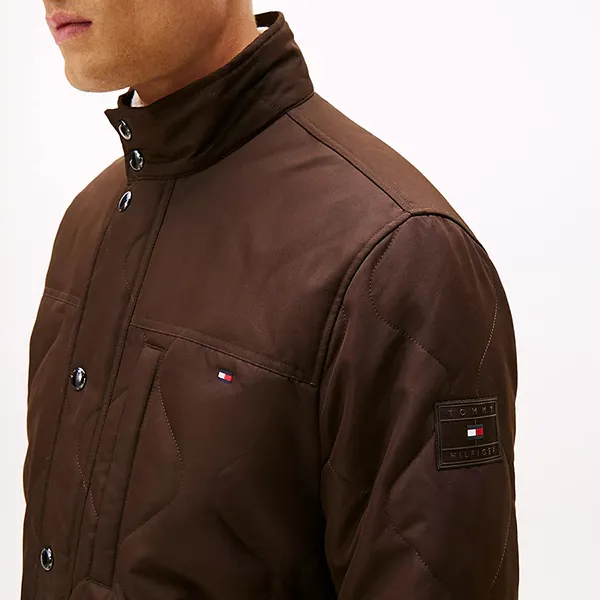 Áo Khoác Nam Tommy Hilfiger Quilted Field Jacket XM05678 - 200 Màu Nâu Size XS
