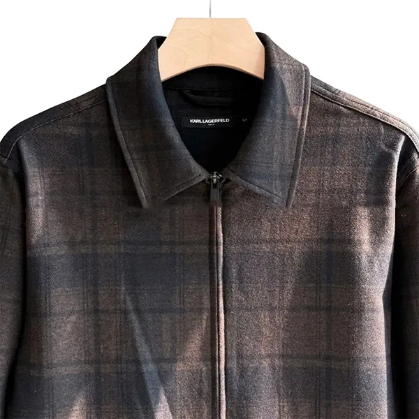 Áo Khoác Nỉ Nam Karl Lagerfeld Jacket W3232 - BRN Màu Nâu/Đen Size S