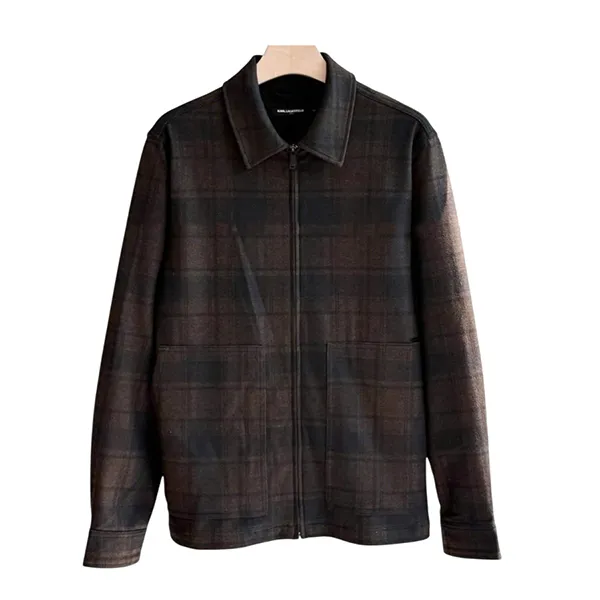 Áo Khoác Nỉ Nam Karl Lagerfeld Jacket W3232 - BRN Màu Nâu/Đen Size S
