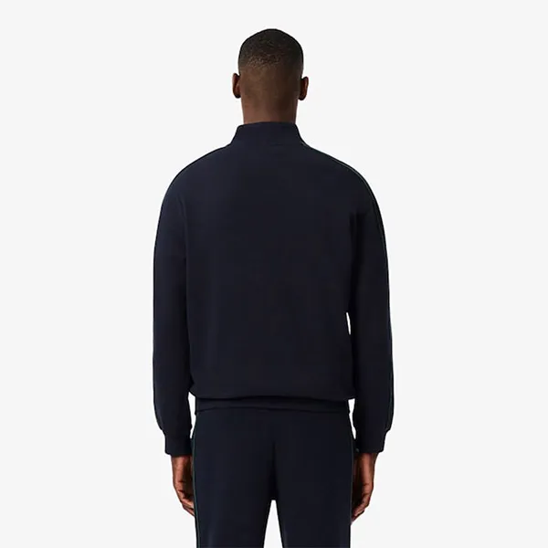 Áo Khoác Nỉ Nam Lacoste Zip-Up Lounge Sweatshirt SH9169 - FW7 Màu Xanh Navy Size 3
