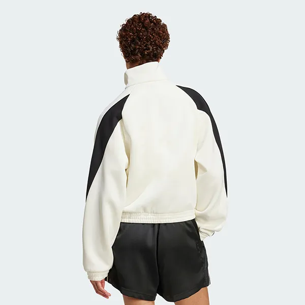 Áo Khoác Nỉ Nữ Adidas Track Top Stadium JW0519 Màu Trắng Đen Size L (Form Á)