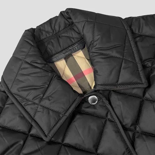 Áo Khoác Nữ Burberry Cowthorne Original Check Quilted Jacket Black 81114591 Màu Đen Size XS