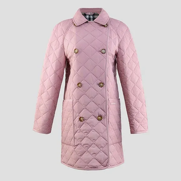 Áo Khoác Nữ Burberry Tything Quilted Padded Coat In Antique Rose 81115441 Màu Hồng Size S