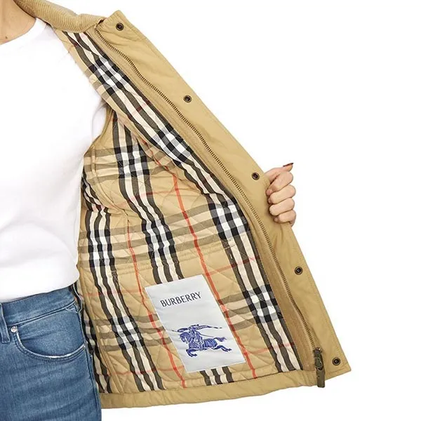 Áo Khoác Nữ Burberry Women's Quilted Jacket Ww Tal 8097996 C1544 123520286 Màu Be Size M
