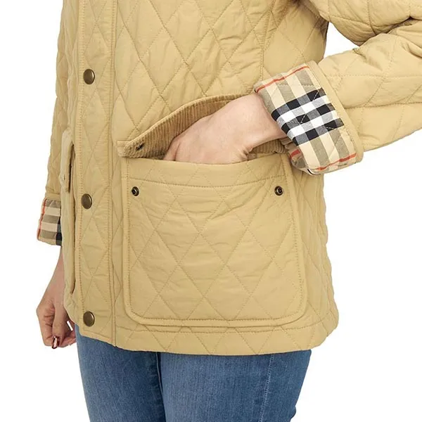 Áo Khoác Nữ Burberry Women's Quilted Jacket Ww Tal 8097996 C1544 123520286 Màu Be Size M