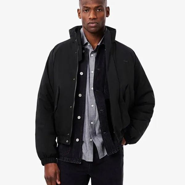 Áo Khoác Phao Nam Lacoste Water-Repellent Padded Jacket BH5142 - 031 Màu Đen Size 48