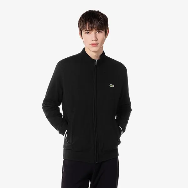 Áo Len Nam Lacoste High-neck Zip-up Sweater AH921E - 031 Màu Đen Size 4