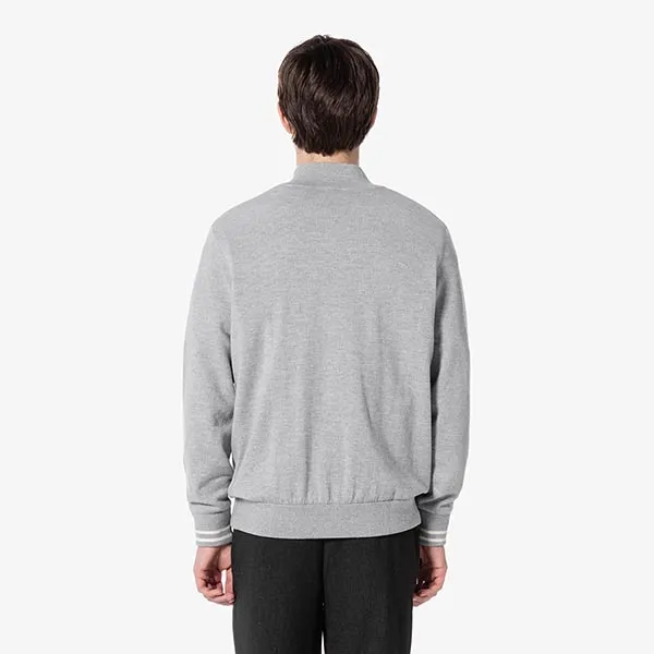 Áo Len Nam Lacoste High-neck Zip-up Sweater AH921E - CCA Màu Xám Size 3