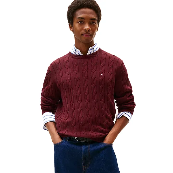 Áo Len Nam Tommy Hilfiger XM05667 - 500 Màu Đỏ Size XS