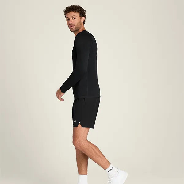 Áo Nỉ Nam Wilson Court Ready LS Tee 63532 - BKA Màu Đen Size M