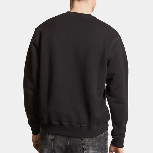 Áo Nỉ Sweater Nam Dsquared2 Bloody Red Logo Cool Fit Crewneck Sweatshirt S74GU0813 Màu Đen Size M