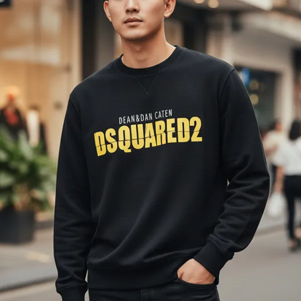 Áo Nỉ Sweater Nam Dsquared2 S74GU0831 S25516 Màu Đen Size S