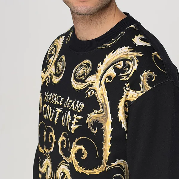 Áo Nỉ Sweater Nam Versace Jeans Couture 77GAI3R8 Màu Đen Size XS (Form To)