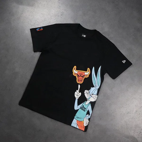 Áo Phông New Era Space Jam 2 Dunk Bunny Chicago Bulls T-Shirt 13053409 Màu Đen Size S